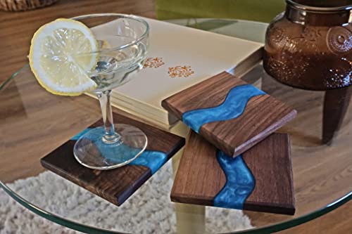 Wood Coaster Set for Drinks (4 Count)