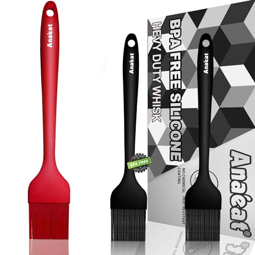 High Heat Resistant Silicone Basting Pastry Brush Set of 3