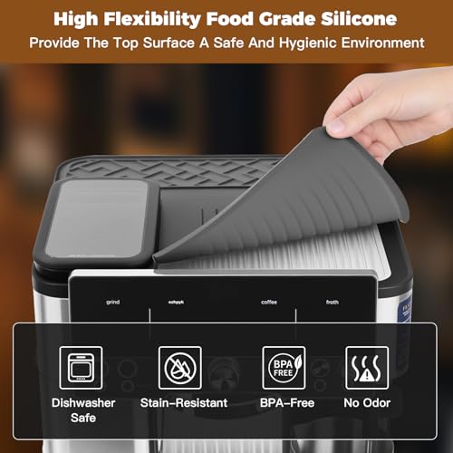 Silicone Top Mat for Ninja Luxe Cafe Espresso Machine ES601 Gray