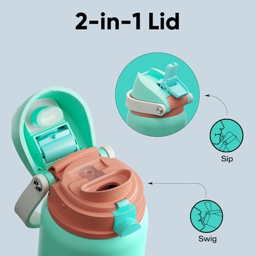 Insulated Water Bottle with Straw