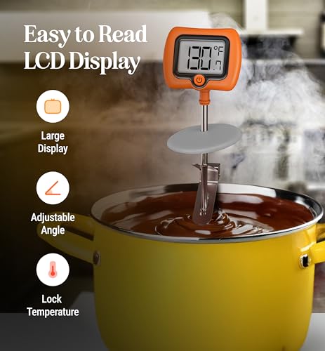 Digital Candy Thermometer with Pot Clip