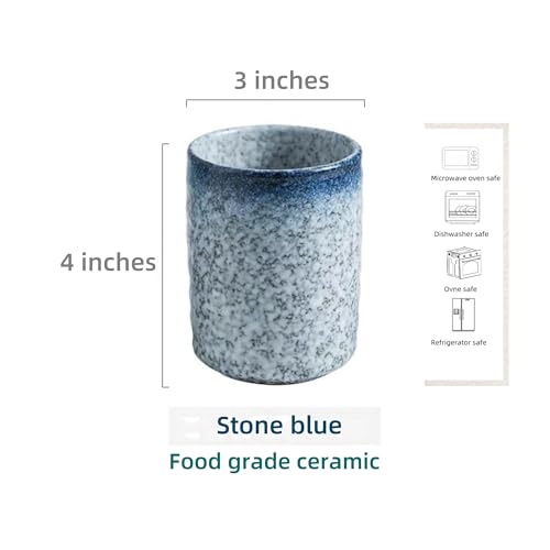 Stoneware Coffee Bar Utensil Holder Tea & Coffee Spoon & Stirrer Holder for Stir Stick Straw Teaspoon Holder Espresso Spoon Cup Small Utensil Jar
