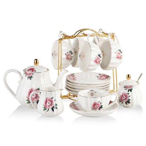 Sweejar Porcelain Tea Sets British Royal Series (22 Count)