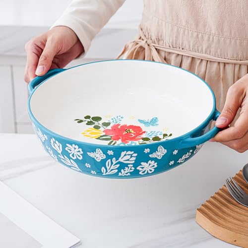 Pie Pan Ceramic Pie Dish 9.8 Inches Pie Plate Porcelain Deep Dish Pie Pan Non