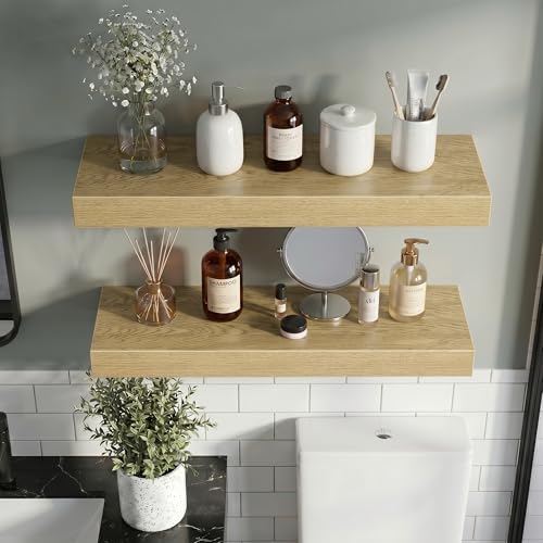 16 Inch Floating Shelves Wall Mounted for Display (2 Count)