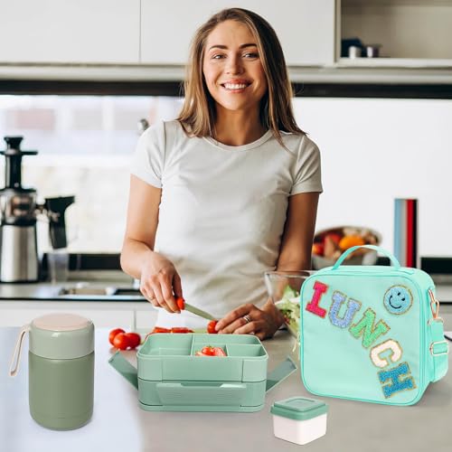 Lunch Box for Girls with 10oz Thermo 6 Compartment Bento Set (6 Count)