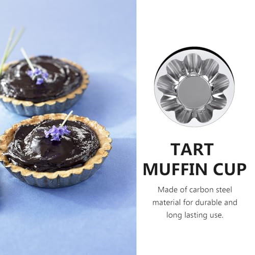 6Pcs Stainless Steel Chrysanthemum Tart Pans Non