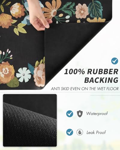 Coffee Mat Hide Stain Rubber Backed Absorbent Dish Drying Mat for Kitchen Counter