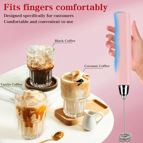 Milk Frother Wand Rechargeable Handheld Whisk Coffee 3 Speed Adjustable