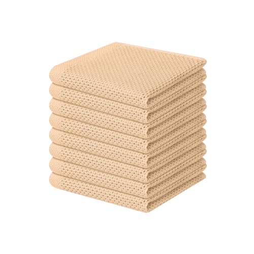 100% Cotton Waffle Weave Kitchen Dish Cloths 8 (8 Count)