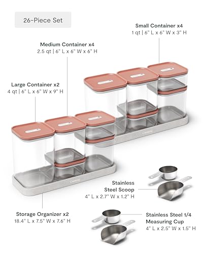 26 Piece Ultimate Airtight Glass Food Storage Containers with Lids