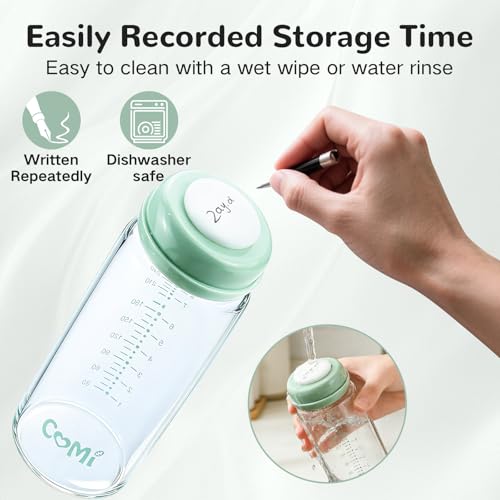 Wide Neck Glass Breastmilk Collection n Storage Bottle (2 Count)