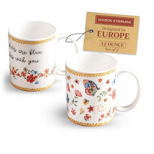 Coffee Mug with Handles Tea Cups (2 Count)
