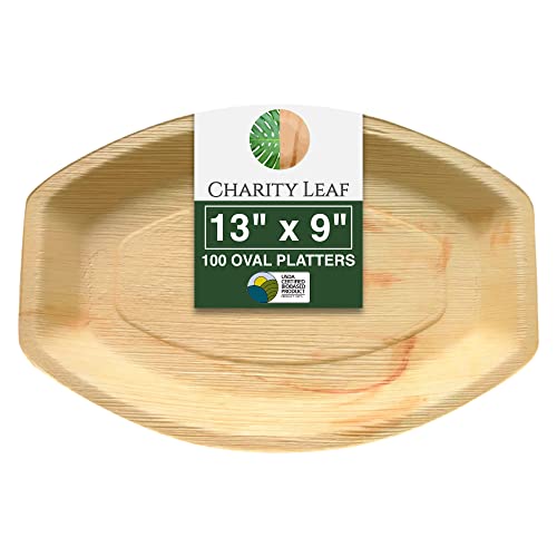 Disposable Bamboo 13" x 9" Trays (100 Count)