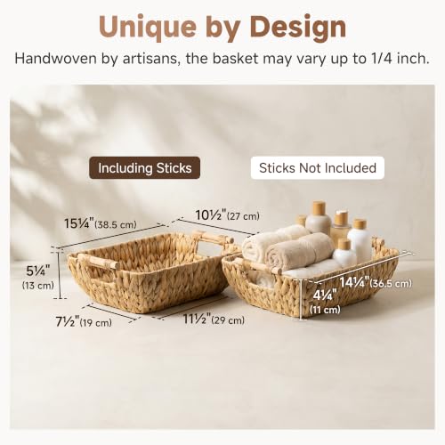 Wicker Baskets for Organizing (2 Count)