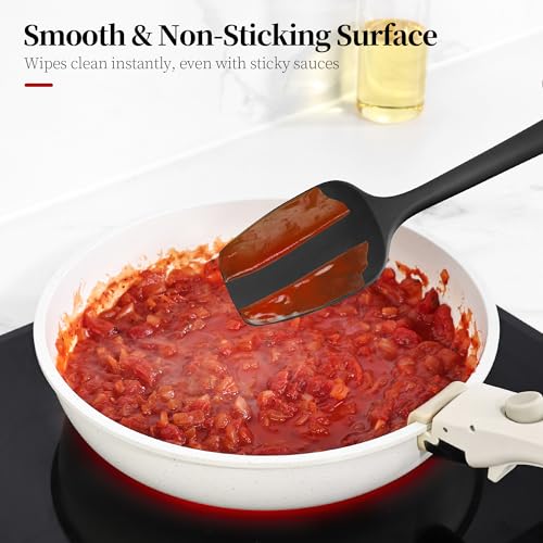 600ºF Heat Resistant Silicone Spatula Spoonula Set of 4
