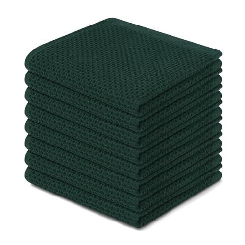 100% Cotton Waffle Weave Kitchen Dish Cloths 8 (8 Count)