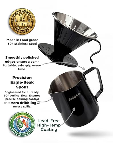 Stainless Pour Over Coffee Maker Set