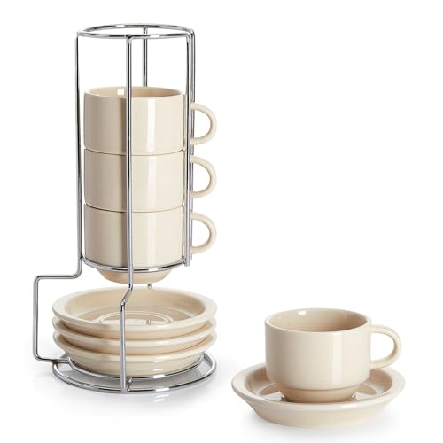 Porcelain Espresso Cups Set (2.5 Count)