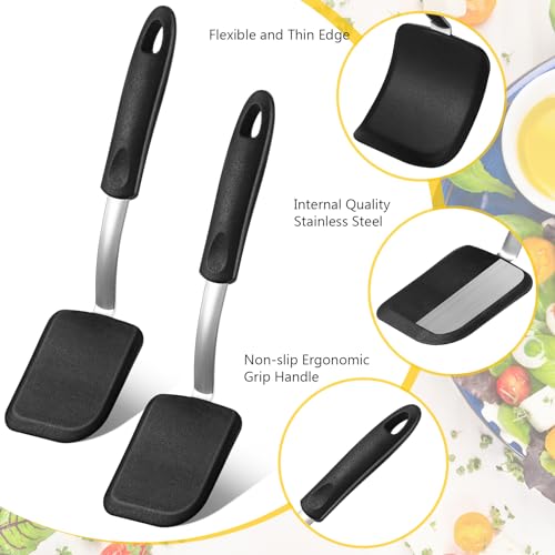 2 Pcs Mini Silicone Cookie Brownie Spatula (2 Count)