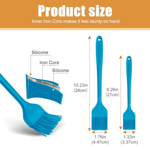 Silicone Basting Brush 2 Pcs Pastry Brush for Oil (2 Count)