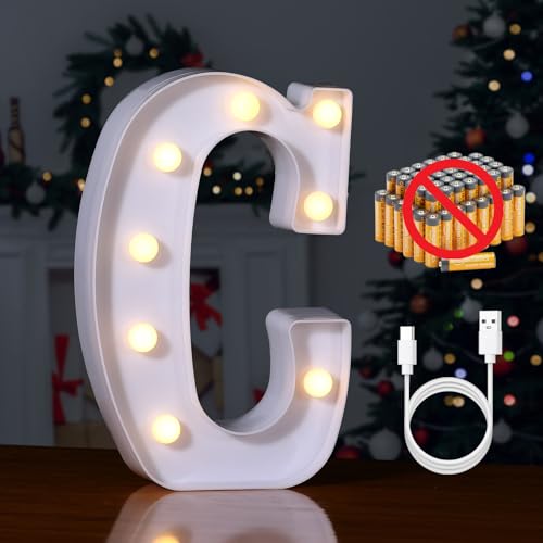 Rechargeable LED Letter Lights Sign Marquee Light Up Letters Sign for Night Light Wedding