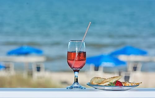 Cocktail Straws Short Stainless Steel Straw 6 Inch (8 Count)