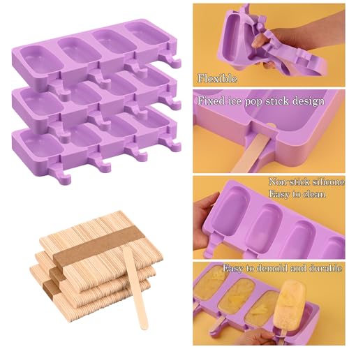 Large Oval Silicone Popsicle Molds (3 Count)