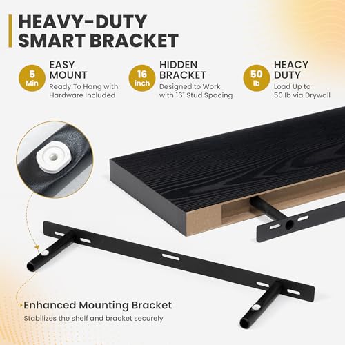24 Inch Floating Shelves (2 Count)