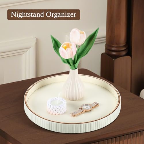 12" Round Decorative Serving Tray for Coffee Table