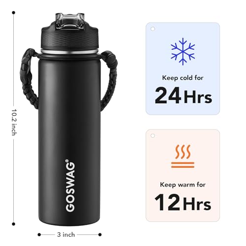 24oz Insulated Stainless Steel Travel Water Bottle