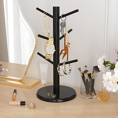 Bamboo Coffee Mug Tree with 6 Hooks