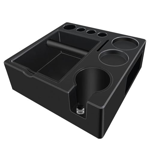 Espresso tamping station knock box