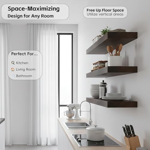 Floating Wall Shelves (4 Count)