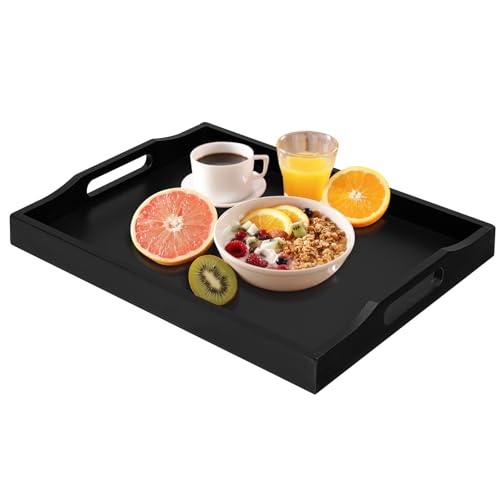Bamboo Food Serving Tray with Handles