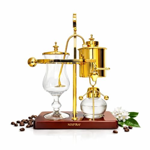 Belgium Royal Family Balance Syphon Unique Gravity Vintage Coffee Maker Vacuum Brewing System Gold 500 ml
