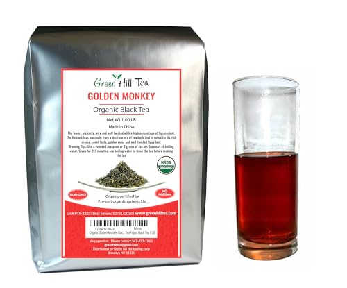 Organic Golden Monkey Black Tea Premium Loose leaf Tea Fujian Black Tea 1 LB