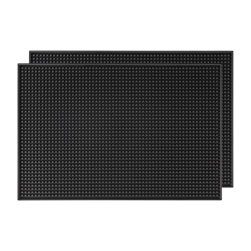 Bar Mats 18"x12" 2 Pack Black (2 Count)