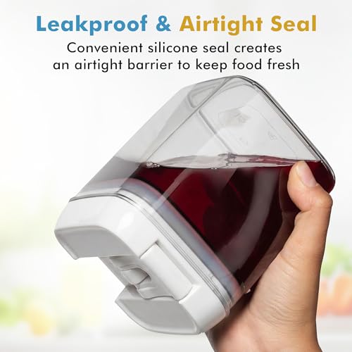 6PC (0.5L, 2.1 Cup, 17oz) Airtight Spice Storage Containers, 6 Spoons (6 Count)