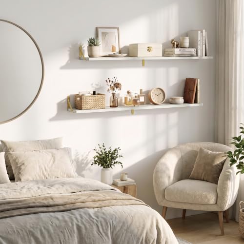 Wall Mounted Floating Shelves Set of 2