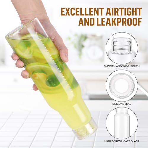 25 Oz Glass Bottles with Lids (4 Count)