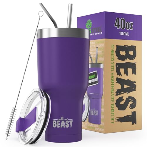 Beast 40 oz Tumbler Stainless Steel Vacuum Insulated Coffee Ice Cup Double Wall Travel Flask