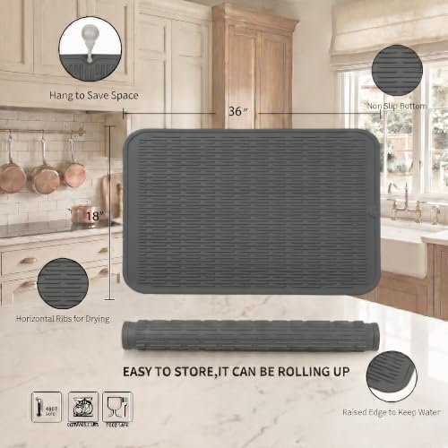 Silicone Dish Drying Mat for Multiple Usage