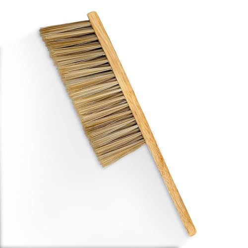 11 in Counter Brush Wood Handle Horsehair Bristle Cleaning Brush