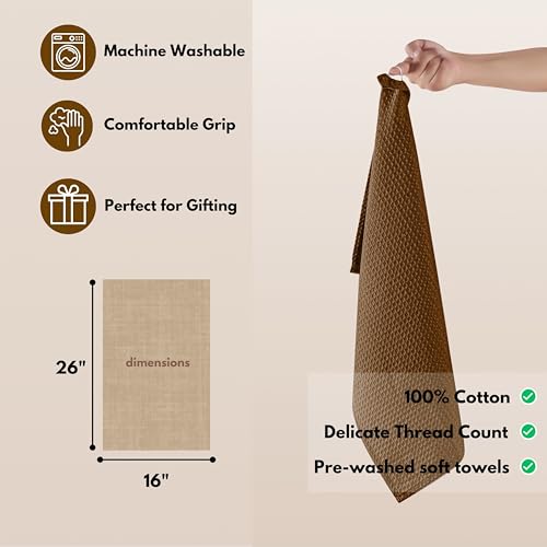 Waffle Weave Dish Towels 12 Pack 100% Cotton (12 Count)