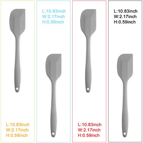 4 Piece Silicone Spatula Set with Stainless Steel Core (4 Count)