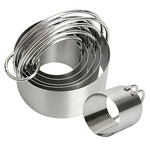 Round Cookie Cutter Set Set of 5 with Handle