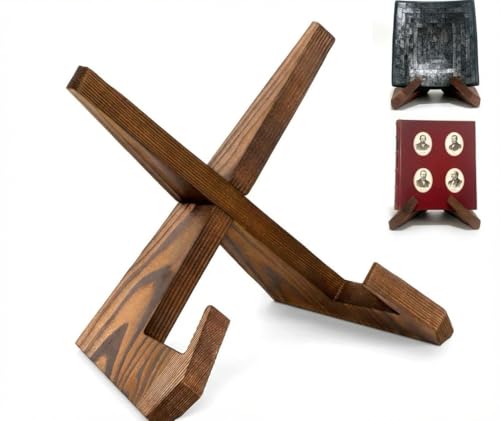6.5" Brown Wood Display Stand Made in USA