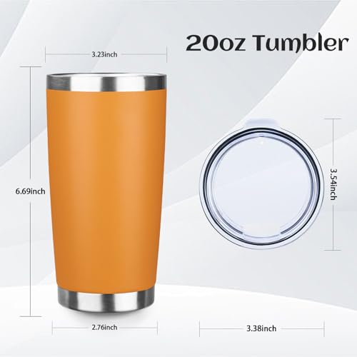 6 Pack 20oz Stainless Steel Travel Coffee Tumbler