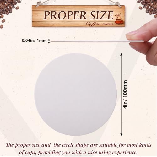 200 Pcs Round Cardboard Coasters Bulk